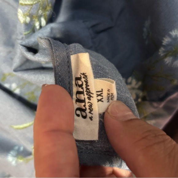 a.n.a Blue Floral A-Line Skirt Good Conditiones - Picture 3 of 6